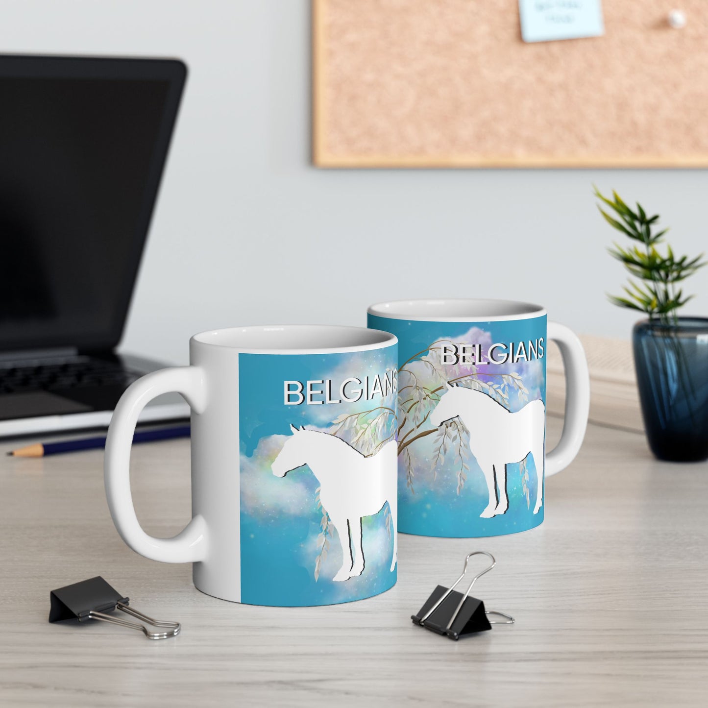 Mug Ceramic, (11 0z) Belgian Draft Horses