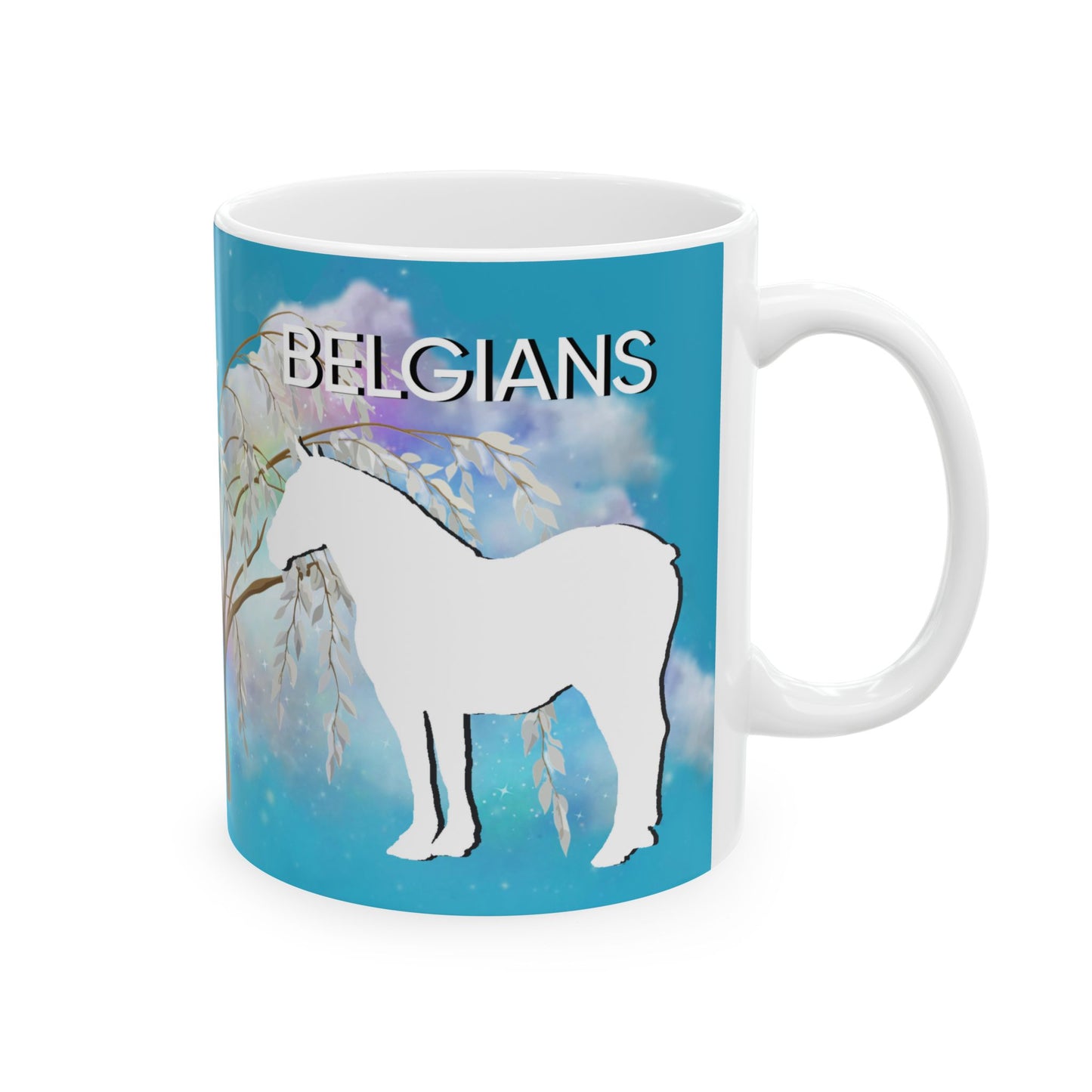 Mug Ceramic, (11 0z) Belgian Draft Horses